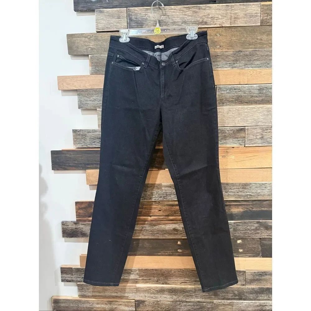 Eileen Fisher black Stretch Jeans Denim Womens size 12